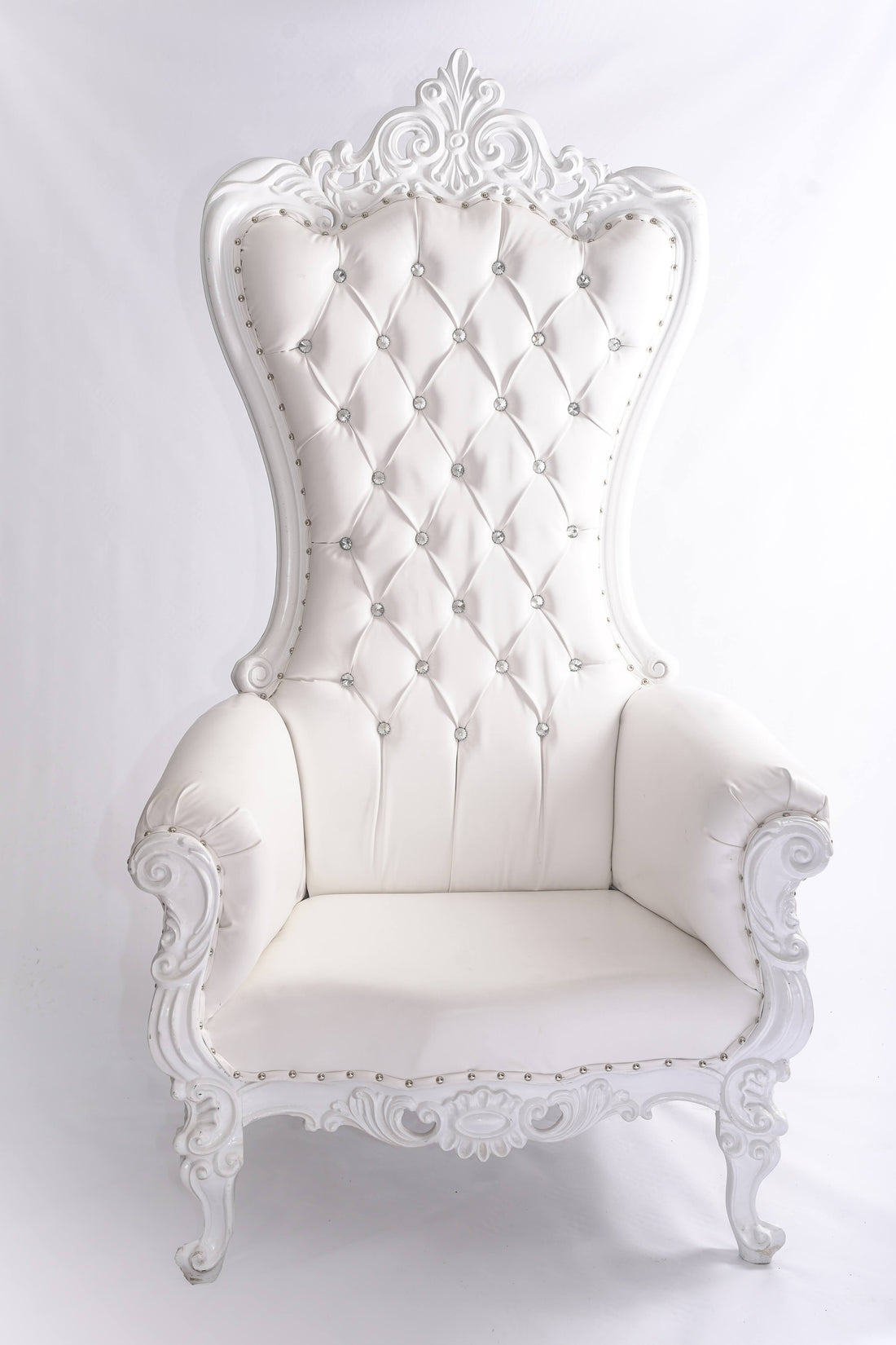 Queen Nefertiti Majesty Throne Chair - All White