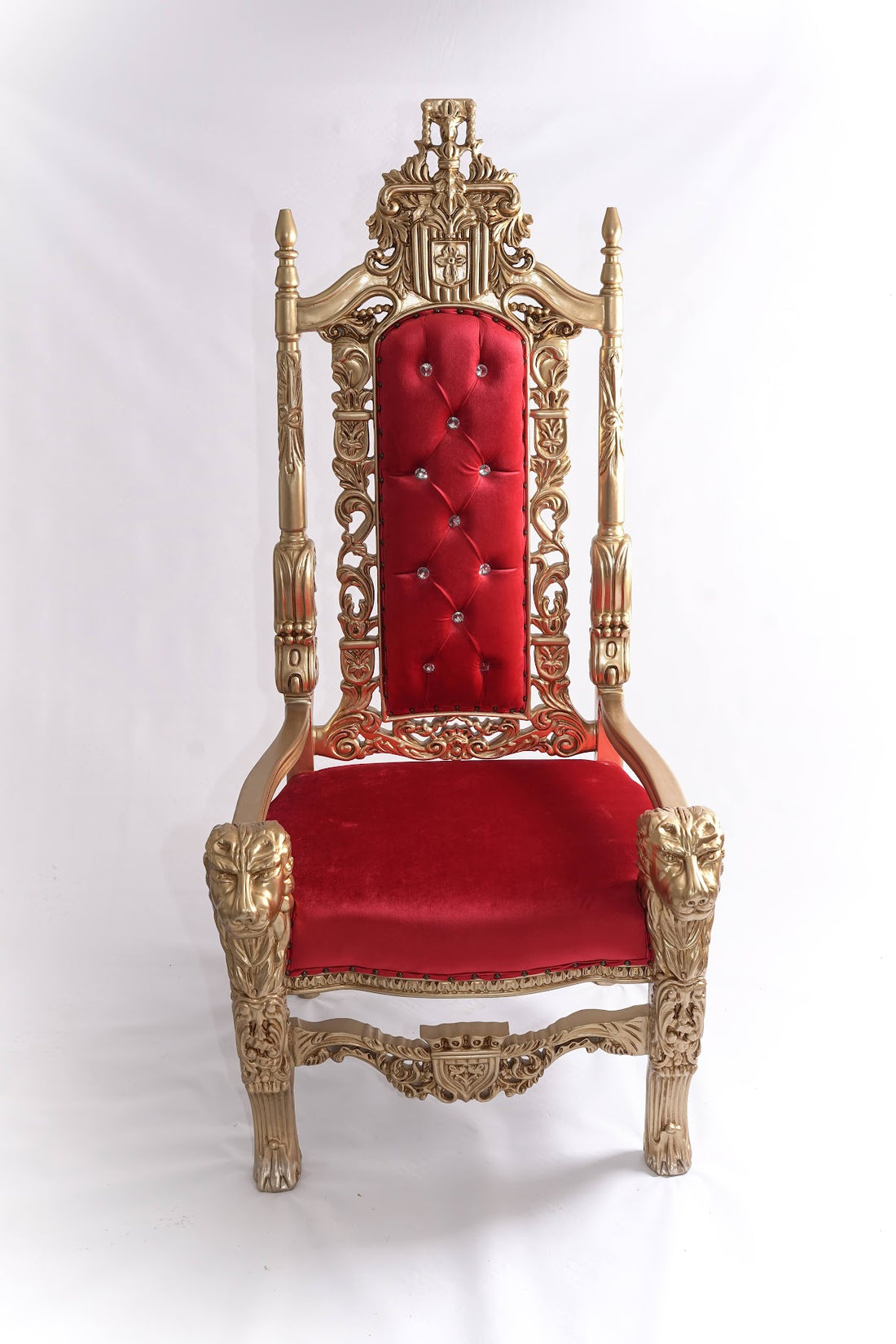 King Tut Throne Chair Red-Gold