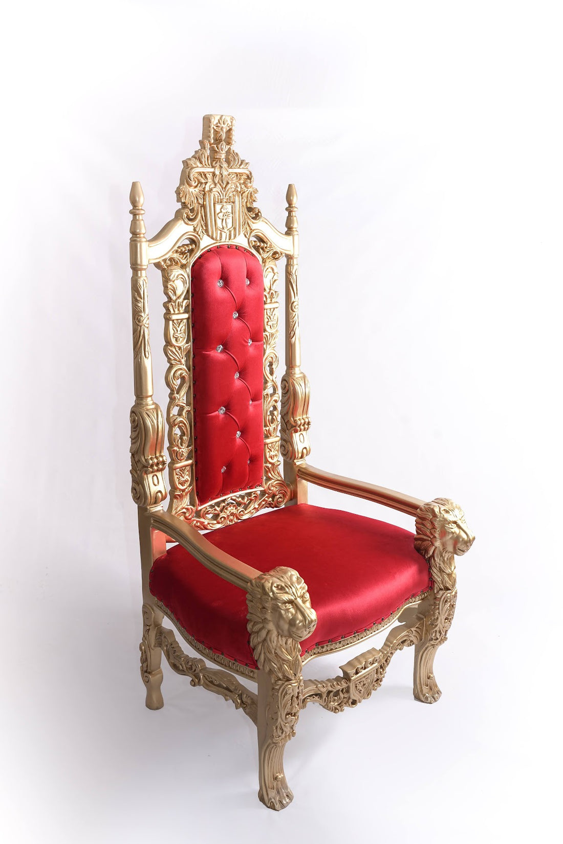 King Tut Throne Chair Red-Gold