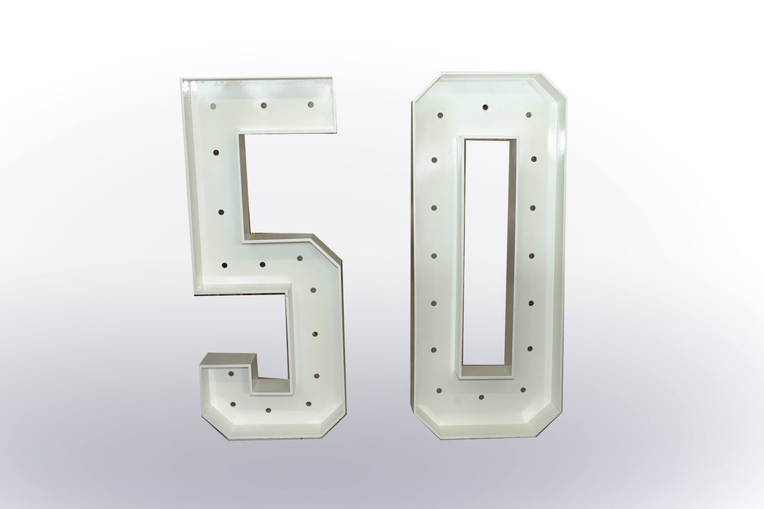 Marquee Numbers – Lighted Display Props
