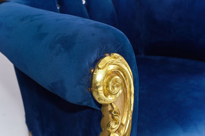 Nefertari Sapphire - Velvet Blue &amp; Gold