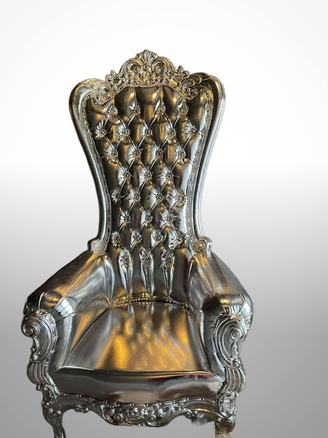 Queen Artemis Imperial Throne Chair - All Silver